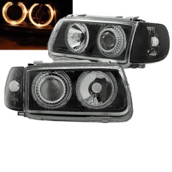Μπροστινά Φανάρια Set Για Vw Polo 6N 94-99 Angel Eyes Μαύρα H7/H7 Με Μοτέρ Depo Μπροστινά Φανάρια Set Για Vw Polo 6N 94-99 Angel Eyes Μαύρα H7/H7 Με Μοτέρ Depo