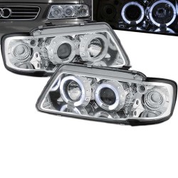 Μπροστινά Φανάρια Set Για Audi A3 8L Angel Eyes & Led Χρωμίου H1/H1 Sonar Μπροστινά Φανάρια Set Για Audi A3 8L Angel Eyes & Led Χρωμίου H1/H1 Sonar