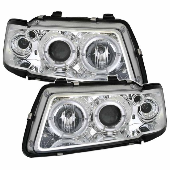 Μπροστινά Φανάρια Set Για Audi A3 8L Angel Eyes & Led Χρωμίου H1/H1 Sonar
