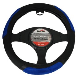 Κάλυμμα Τιμονιού Αυτοκινήτου PU Δίχρωμο Μαύρο/Μπλε Medium 38cm Κάλυμμα Τιμονιού Αυτοκινήτου PU Δίχρωμο Μαύρο/Μπλε Medium 38cm