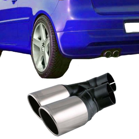 Μπούκα Εξάτμισης Διπλή GTI Look Για VW Golf V (5) TDI 4008GTI 1 Τεμάχιο