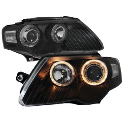 Μπροστινά Φανάρια Set Για Vw Passat B6 3C 05-10 Angel Eyes Μαύρα H7/H7 Με Μοτέρ Depo Μπροστινά Φανάρια Set Για Vw Passat B6 3C 05-10 Angel Eyes Μαύρα H7/H7 Με Μοτέρ Depo
