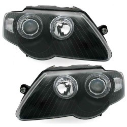 Μπροστινά Φανάρια Set Για Vw Passat B6 3C 05-10 Angel Eyes Μαύρα H7/H7 Με Μοτέρ Depo Μπροστινά Φανάρια Set Για Vw Passat B6 3C 05-10 Angel Eyes Μαύρα H7/H7 Με Μοτέρ Depo