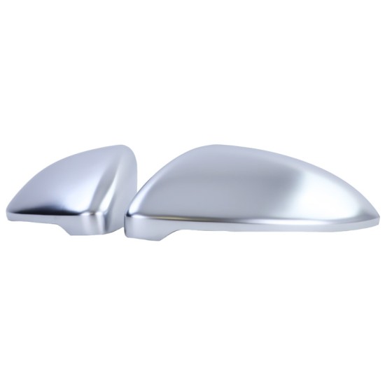 Καπάκια Καθρεφτών Για VW Golf VII (7) 12-20 / Touran 15+ Brushed Aluminium 2 Τεμάχια