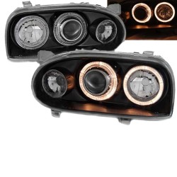 Μπροστινά Φανάρια Set Για Vw Golf 3 92-98 Angel Eyes Μαύρα H7/H7 Depo Μπροστινά Φανάρια Set Για Vw Golf 3 92-98 Angel Eyes Μαύρα H7/H7 Depo