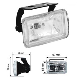 Προβολείς Ομίχλης Universal 97x58mm H3 12 Volt 55 Watt LA-1040 Λευκοί 2 Τεμάχια