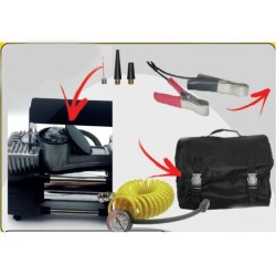 Κομπρεσέρ -  Κομφλέρ Αέρος Αυτοκινήτου Μεταλλικό Μεγάλο Με 2 Κυλίνδρους Και Μανόμετρο 72864