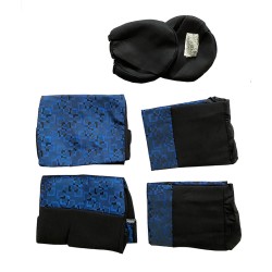 Καλύμματα Υφασμάτινα Ultra Prime Μαύρο-Μπλε Ζευγάρι 6 Τεμάχια 11709