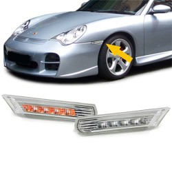 Πλαϊνά Φλας Φτερού Για Porsche 911 996 97-05 / Boxster 986 97-05 Led Chrome 2 Τεμάχια