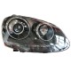 Μπροστινά Φανάρια Set Για Vw Golf V (5) 03-08 Projectors GTI / R32 Look Μαύρα H7/H7 Με Μοτέρ & E-Mark Carner