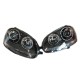 Μπροστινά Φανάρια Set Για Vw Golf V (5) 03-08 Projectors GTI / R32 Look Μαύρα H7/H7 Με Μοτέρ & E-Mark Carner