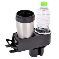 Διπλή Ποτηροθήκη Και Θήκη Κινητού Αυτοκινήτου Μαύρο 14187AL