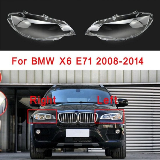 Κρύσταλλα Φαναριών Για Bmw X6 E71 08-15 Ζευγάρι 2 Τεμάχια