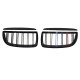 Καρδιές Μάσκας Για  Bmw 3 E90 /E91 05-08 M4 Look Με Διπλή Γρίλια Tri-color / Μαύρο Γυαλιστερό 4 Τεμάχια