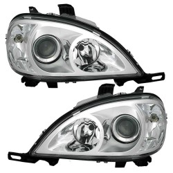 Μπροστινά Φανάρια Set Για Mercedes-Benz ML-Class W163 98-01 Projectors Χρωμίου H7/H7 Με Μοτέρ Depo Μπροστινά Φανάρια Set Για Mercedes-Benz ML-Class W163 98-01 Projectors Χρωμίου H7/H7 Με Μοτέρ Depo