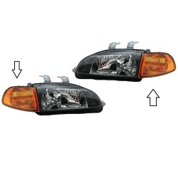 Μπροστινά Φλας Για Honda Civic 92-95 2/3D Πορτοκαλί 2 Τεμάχια Depo