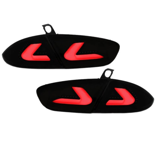 Πισινά Φανάρια Set Για Seat Leon 1P 09-12 Facelift Led Bar CarDNA Μάυρο/Φιμέ LH Group