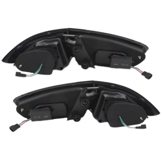 Πισινά Φανάρια Set Για Seat Leon 1P 09-12 Facelift Led Bar CarDNA Μάυρο/Φιμέ LH Group