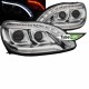 Μπροστινά Φανάρια Set Για Mercedes-Benz S-Class W220 98-05 DRL & Led Φλας Χρωμίου H7/H1 Manual JunYan