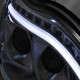 Μπροστινά Φανάρια Set Για Mercedes-Benz S-Class W220 98-05 DRL & Led Φλας Χρωμίου H7/H1 Manual JunYan