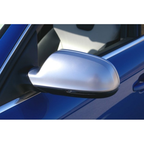 Καπάκια Καθρεφτών Για Audi A3 8P 10-13, A4 B8 11-15, A5 8T 11-15 Καβούκια Χωρίς Lane Assist Brushed Aluminium 2 Τεμάχια