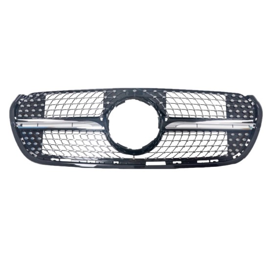 Μάσκα Για Mercedes-Benz X-Class W470 18+ Diamond Look Χρώμιο/Μαύρο 1 Τεμάχιο