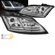 Μπροστινά Φανάρια Set Για Audi TT 8J 06-10 DRL & Led Signal Dynamic Χρωμίου H7/H1 Sonar