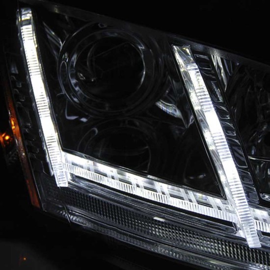 Μπροστινά Φανάρια Set Για Audi TT 8J 06-10 DRL & Led Signal Dynamic Χρωμίου H7/H1 Sonar