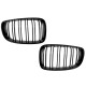 Καρδιές Μάσκας Για Bmw 1 E81 / E82 / E87 / E88 07-11 M4 Look Με Διπλή Γρίλια Μαύρο Γυαλιστερό 2 Τεμάχια