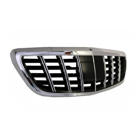 Μάσκα Για Mercedes-Benz S-Class W222 13-20 Brabus Look Χρώμιο/Μαύρο 1 Τεμάχιο