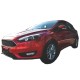 Μπροστινά Φανάρια Set Για Ford Focus 15-18 TRU DRL Tube Lights & Led Φλας Μαύρα H9/H1 Με Μοτέρ JunYan