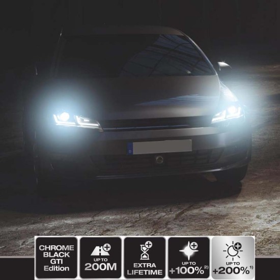 Μπροστινά Φανάρια Set Για Vw Golf VII (7) 12-17 DRL Full Led Halogen Version Black/Chrome LEDHL103-CM Osram Ledriving Osram Ledriving