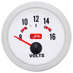Βολτόμετρο Auto Gauge Λευκό 52mm 12 Volt Βολτόμετρο Auto Gauge Λευκό 52mm 12 Volt