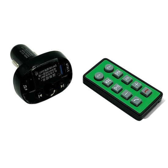 FM Transmitter Με Bluetooth 2 USB Οθόνη LCD Και Τηλεχειριστήριο Als-A931 12 Volt Μαύρο 1 Τεμάχιο