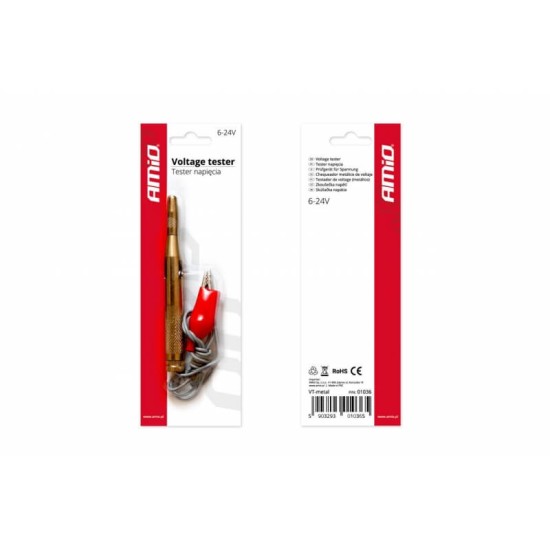 Δοκιμαστικό Κατσαβίδι 6-24Volt Amio 01036 1 Τεμάχιο