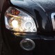 Μπροστινά Φανάρια Set Για Hyundai Tucson 04-10 Angel Eyes & Led Χρωμίου H1/H1 JunYan