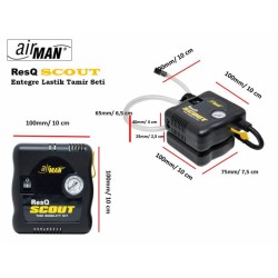 Κομπρεσέρ -  Κομφλέρ Αέρος Αυτοκινήτου AirMan ResQ Scout VT 12V Με Μανόμετρο Και Σφραγιστικό Ελαστικών 100ml 76-086-005 Κομπρεσέρ -  Κομφλέρ Αέρος Αυτοκινήτου AirMan ResQ Scout VT 12V Με Μανόμετρο Και Σφραγιστικό Ελαστικών 100ml 76-086-005