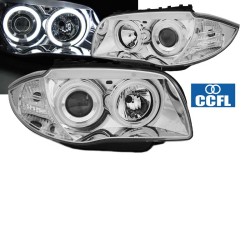 Μπροστινά Φανάρια Set Για Bmw 1 E87/E88/E81/E82 04-11 ccfl Angel Eyes Χρωμίου Sonar