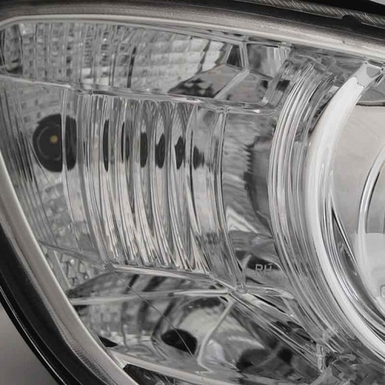 Μπροστινά Φανάρια Set Για Skoda Octavia 1Z 09-12 DRL Χρώμιο H7/H1 Με Μοτέρ Sonar