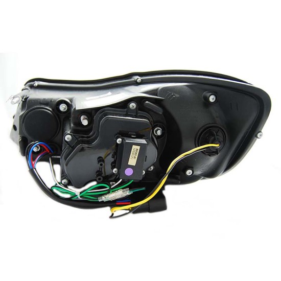 Μπροστινά Φανάρια Set Για Skoda Octavia 1Z 09-12 DRL Χρώμιο H7/H1 Με Μοτέρ Sonar