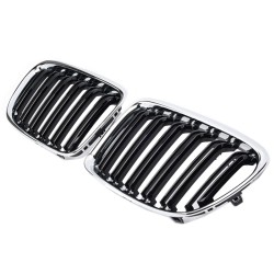 Καρδιές Μάσκας Για Bmw X1 E84 09-14 M4 Look Με Διπλή Γρίλια Χρώμιο/Μαύρο 2 Τεμάχια Καρδιές Μάσκας Για Bmw X1 E84 09-14 M4 Look Με Διπλή Γρίλια Χρώμιο/Μαύρο 2 Τεμάχια