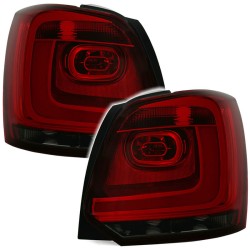 Πισινά Φανάρια Set Για Vw Polo 6R 09-14 Led Bar GTI Look Κόκκινο/Φιμέ Eagle Eyes
