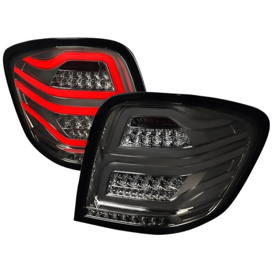Πισινά Φανάρια Set Για Mercedes-Benz ML W164 09-11 Full Led Bar Φιμέ JunYan