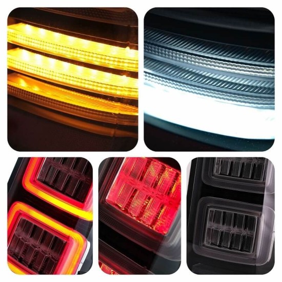 Πισινά Φανάρια Set Για Ford Ranger 12-18 Led Bar Dynamic Φιμέ Full Led VLand