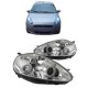 Μπροστινά Φανάρια Set Για Grande Punto 05-08 Angel Eyes & Led Χρωμίου H1/H1 JunYan