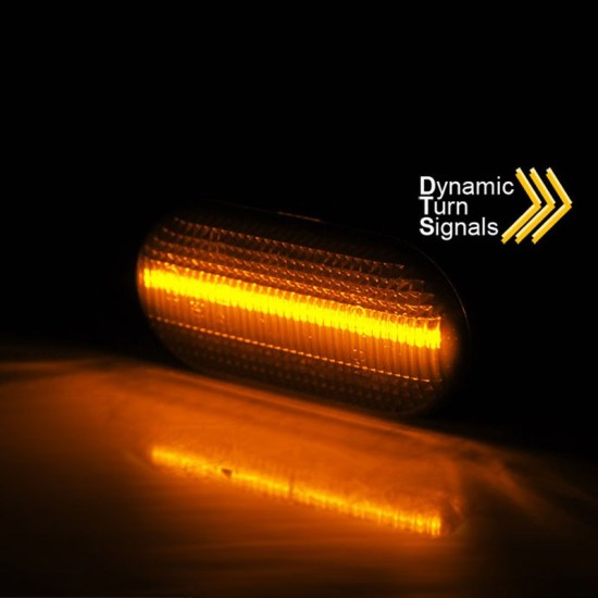 Πλαϊνά Φλας Φτερού Για Smart / Renault / Nissan / Opel / Dacia Led Dynamic Smoke 2 Τεμάχια
