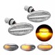 Πλαϊνά Φλας Φτερού Για Suzuki Swift 05-17 , Swift 17+  , Grand Vitara 05-15 ,  Vitara 15-19 , Jimny 12-18 , SX4 06-14 , SX4 S-Cross 13+ , Baleno 16+ , Celerio 14+ , Ignis 16+ / Opel Agila 08-14 / Fiat Sedici 09-11 Led Dynamic Άσπρα 2 Τεμάχια