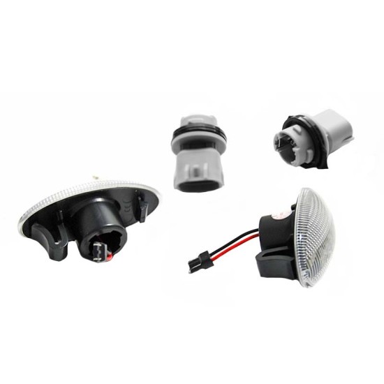 Πλαϊνά Φλας Φτερού Για Suzuki Swift 05-17 , Swift 17+  , Grand Vitara 05-15 ,  Vitara 15-19 , Jimny 12-18 , SX4 06-14 , SX4 S-Cross 13+ , Baleno 16+ , Celerio 14+ , Ignis 16+ / Opel Agila 08-14 / Fiat Sedici 09-11 Led Dynamic Άσπρα 2 Τεμάχια