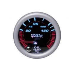 Όργανο Θερμοκρασίας Λαδιού Racesport "Phantom Look" Φιμέ 52mm Με 7 Χρώματα Όργανο Θερμοκρασίας Λαδιού Racesport "Phantom Look" Φιμέ 52mm Με 7 Χρώματα