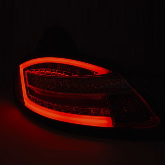 Πισινά Φανάρια Set Για Porsche Boxster 987 / Cayman 05-08 Led Bar Με Dynamic Φλας Κόκκινο/Φιμέ Sonar